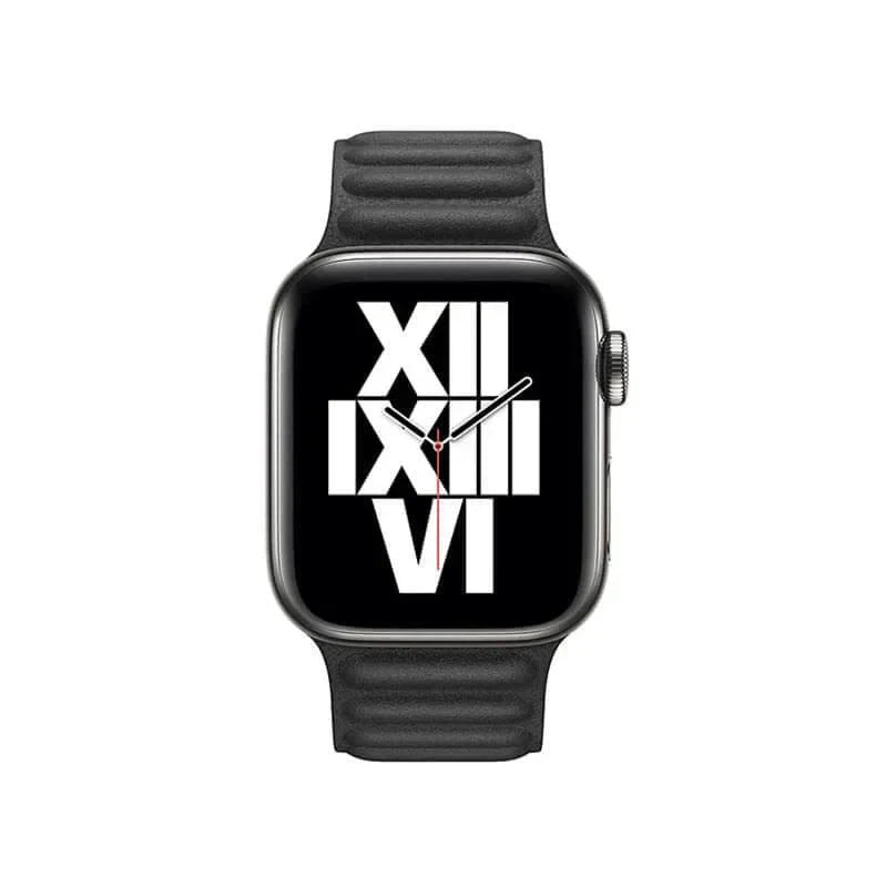 Leather Texture Magnetic Link Strap for Apple Watch 38 | 40 | 41 | 42mm S10 Straps & Bands