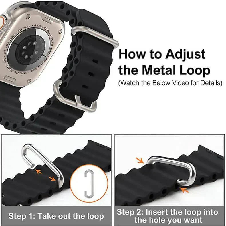 Dual Color Ocean Silicone Band for Apple Watch 42 | 44 | 45 | Ultra 49 | 46mm S10 Straps & Bands