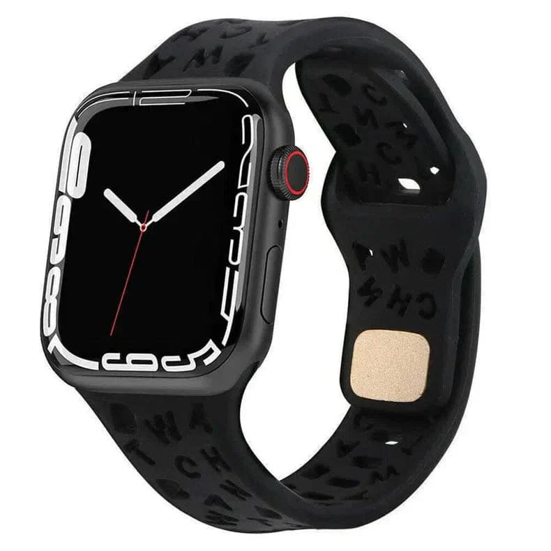 Soft Silicone Alphabetic Band for Apple Watch 38 | 40 | 41 | 42mm S10 Straps & Bands