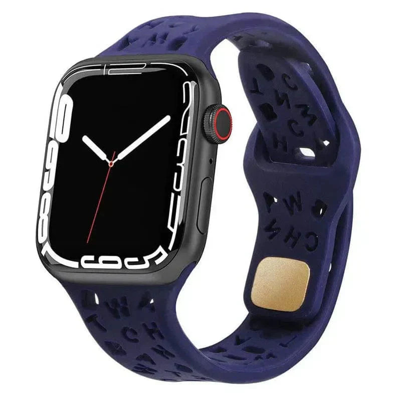 Soft Silicone Alphabetic Band for Apple Watch 38 | 40 | 41 | 42mm S10 Straps & Bands