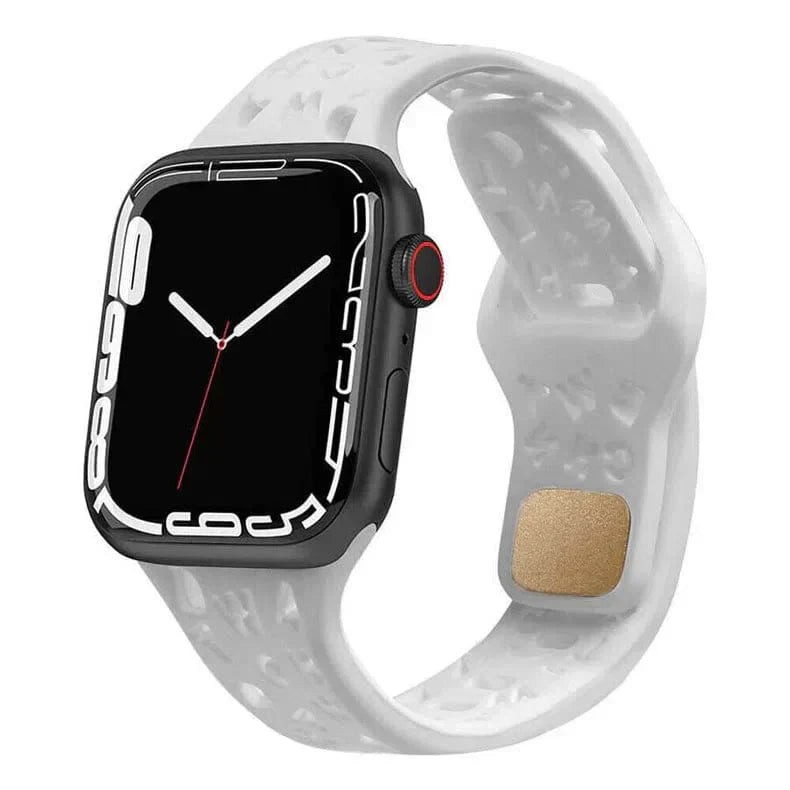 Soft Silicone Alphabetic Band for Apple Watch 38 | 40 | 41 | 42mm S10 Straps & Bands