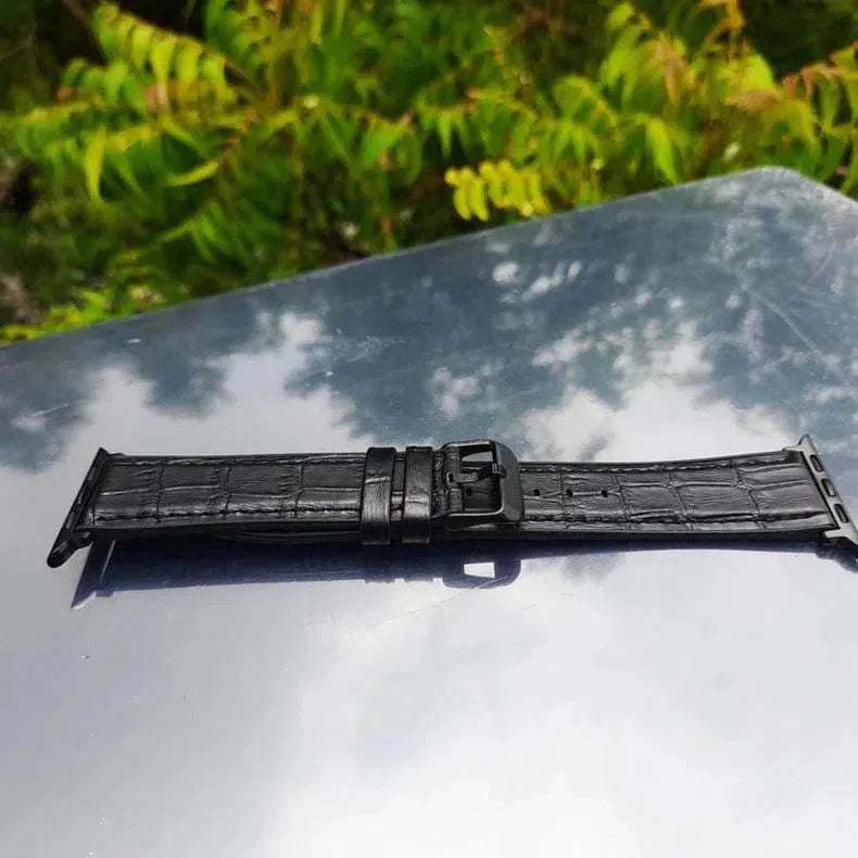 Crocodile Leather Texture Silicone Band for Apple Watch 38 | 40 | 41 | 42mm S10 Straps & Bands