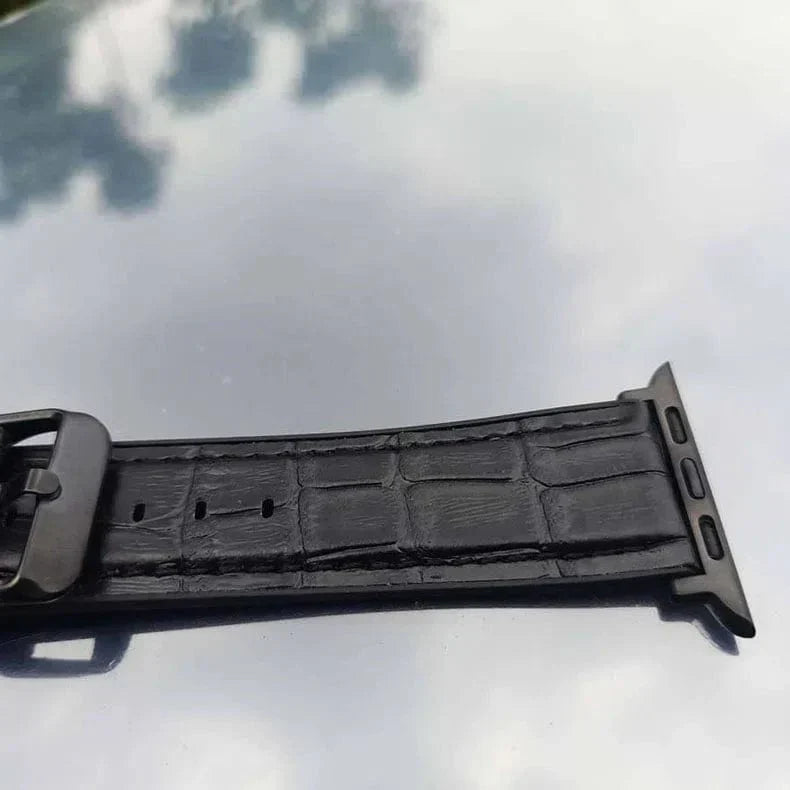 Crocodile Leather Texture Silicone Band for Apple Watch 38 | 40 | 41 | 42mm S10 Straps & Bands