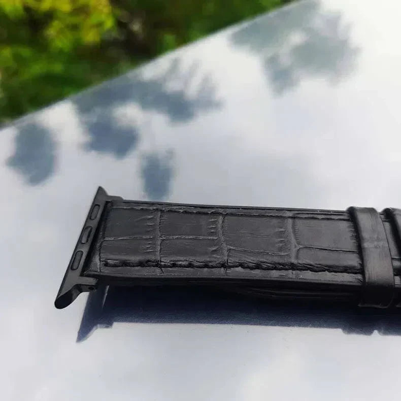 Crocodile Leather Texture Silicone Band for Apple Watch 38 | 40 | 41 | 42mm S10 Straps & Bands