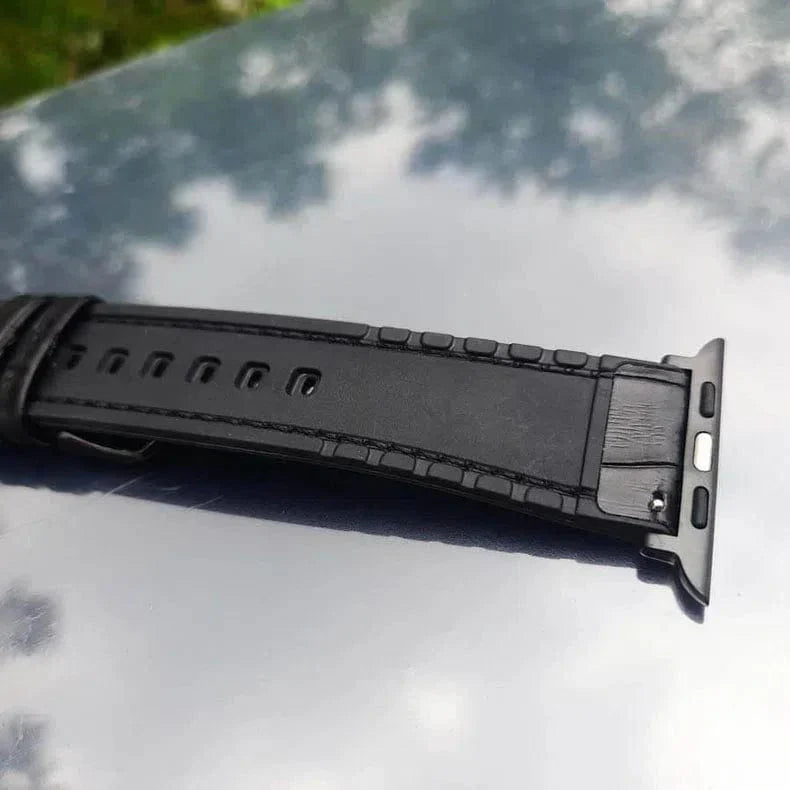 Crocodile Leather Texture Silicone Band for Apple Watch 38 | 40 | 41 | 42mm S10 Straps & Bands