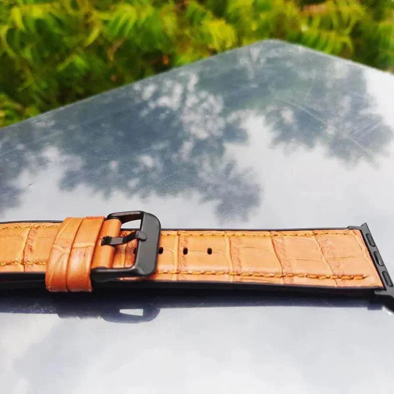 Crocodile Leather Texture Silicone Band for Apple Watch 38 | 40 | 41 | 42mm S10 Straps & Bands