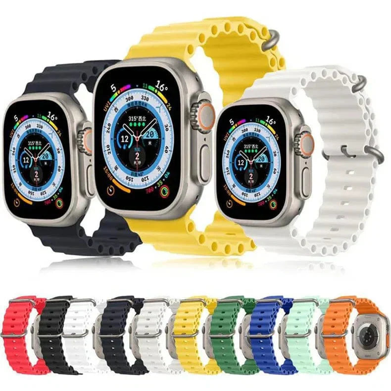 Ocean Silicone Band for Apple Watch 38 | 40 | 41 | 42mm S10 Straps & Bands