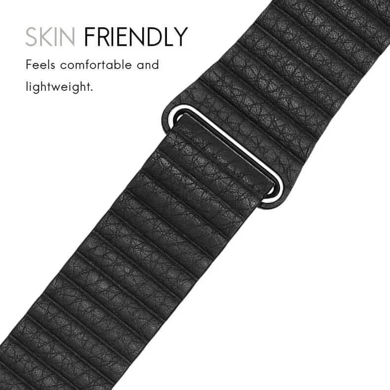 Leather Texture Magnetic Loop for Apple Watch 38 | 40 | 41 | 42mm S10 Straps & Bands
