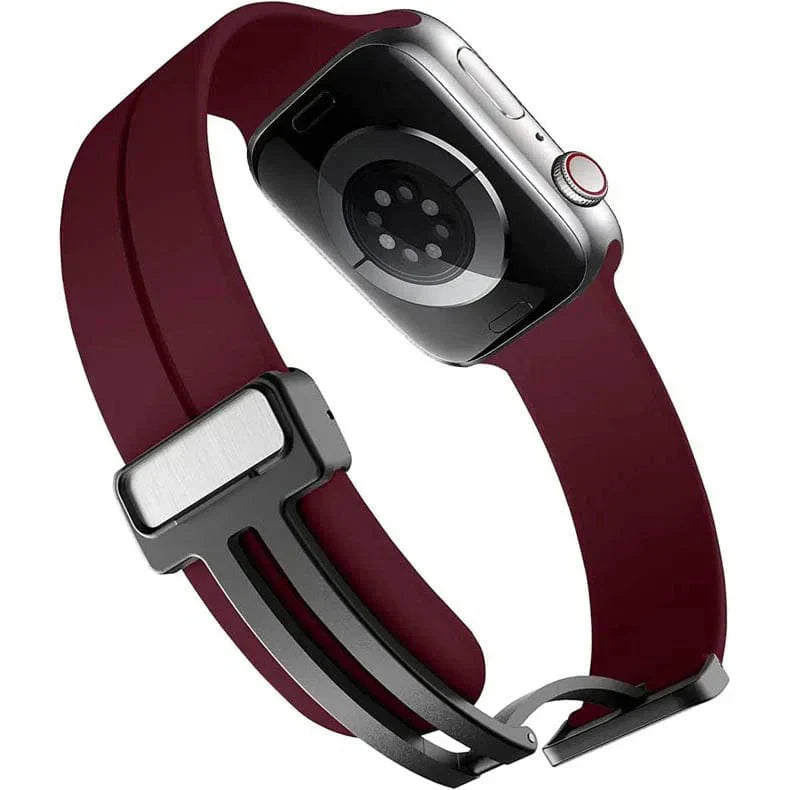 Magnetic D-Buckle Silicone Band for Apple Watch 38 | 40 | 41 | 42mm S10 Straps & Bands