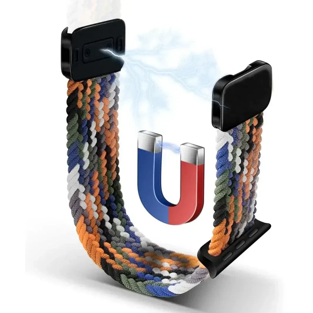 Braided Adjuctable Magnetic Buckle Band for Apple Watch 42 | 44 | 45 | Ultra 49 | 46mm S10 Straps & Bands