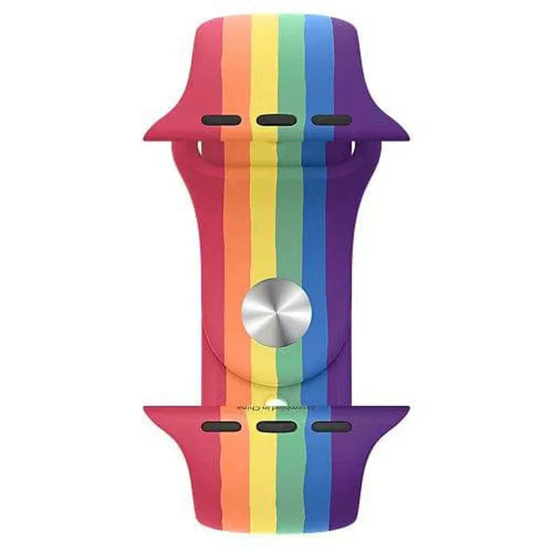 Sports Silicone Watch Band for Apple Watch 42 | 44 | 45 | Ultra 49 | 46mm S10 42 | 44 | 45 | Ultra 49 | 46mm S10 rainbow M L Straps & Bands