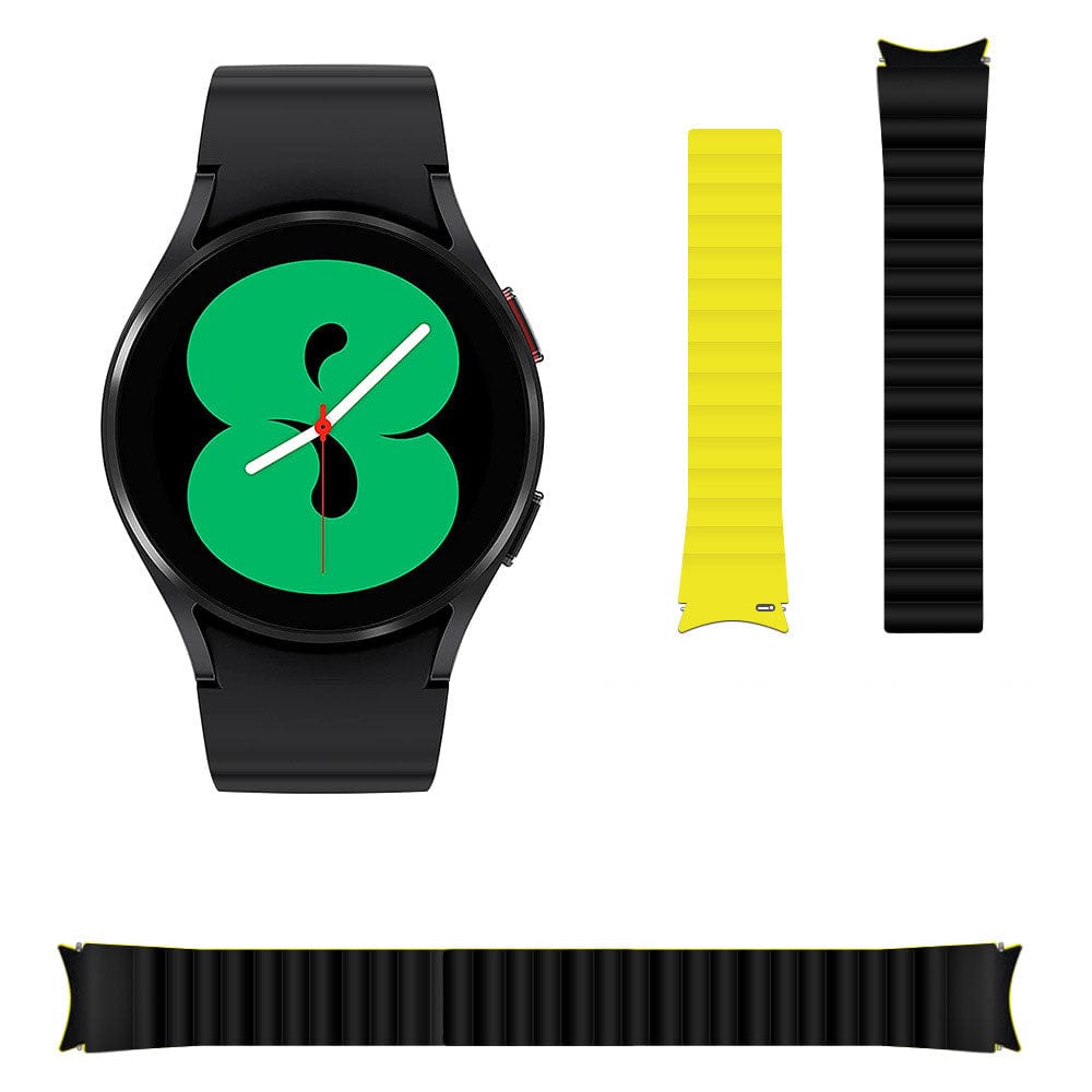Straps & Bands - Dual Color Magnetic Silicone Watch Strap Band for Samsung Galaxy Watch 4 (44mm) - ktusu - Dual Color Magnetic Silicone Watch Strap Band for Samsung Galaxy Watch 4 (44mm) - undefined