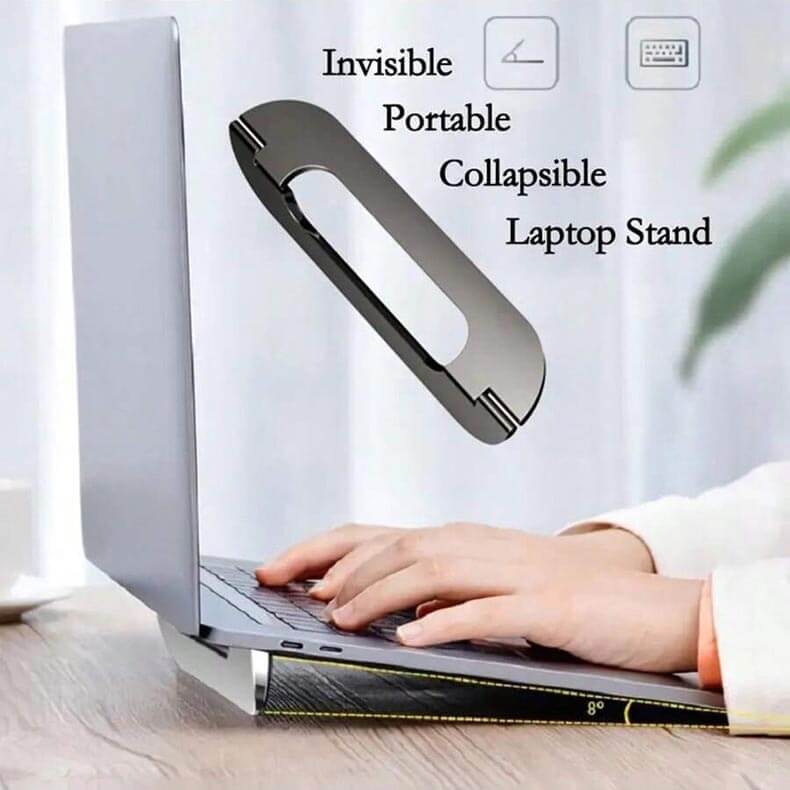 Foldable Cooling Bracket Small Tiny Stand for Laptops Silver Mounts Stands & Grips ktusu
