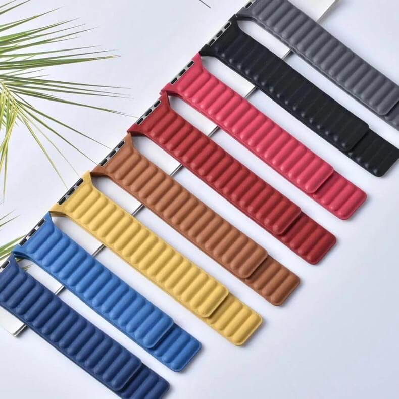 Straps & Bands - Leather Texture Magnetic Link Band for Apple Watch - ktusu - Leather Texture Magnetic Link Band for Apple Watch - undefined