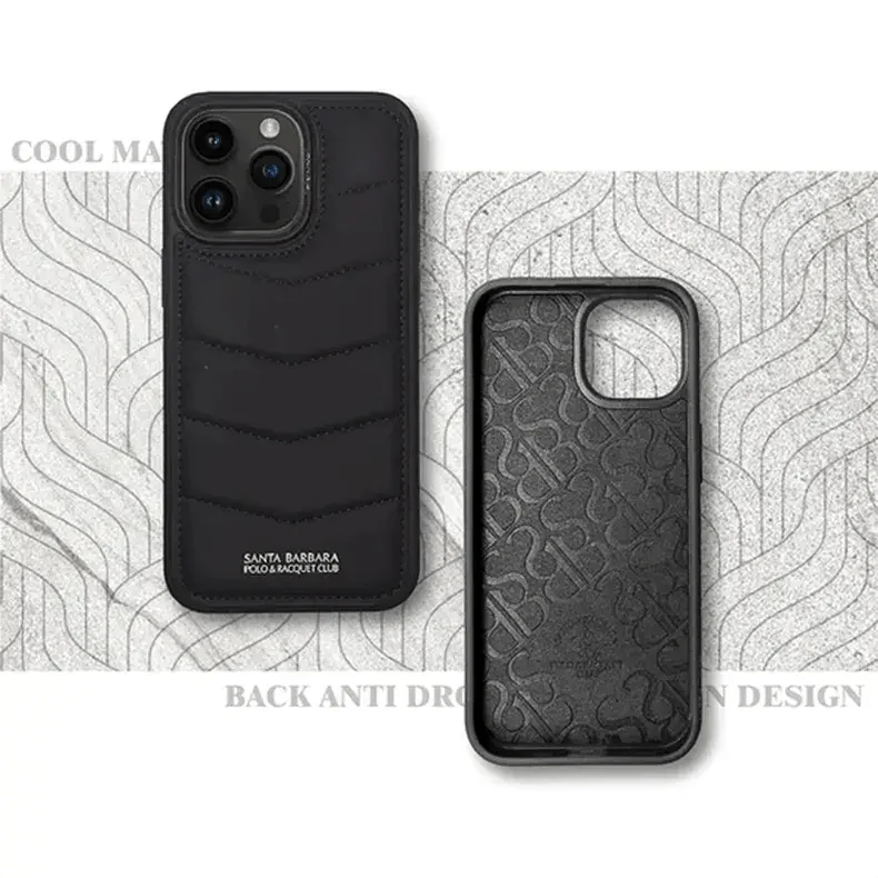Santa Barbara Clyde Series Phone Back Case for Apple iPhone 15 Series iPhone 15 / Black Cases & Covers Ktusu