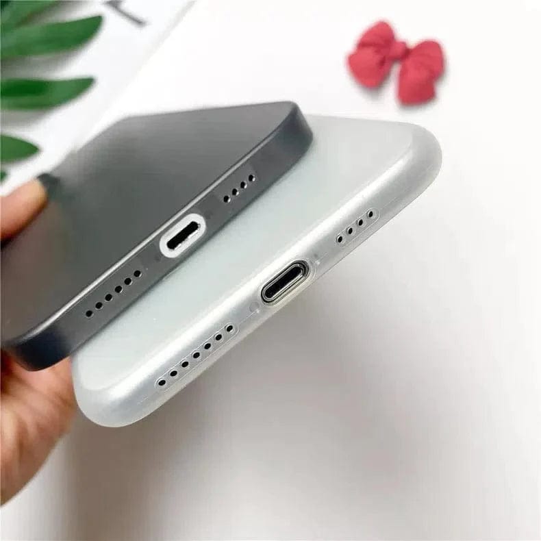 0.4mm Frosted Slim Matte Paper Case for iPhone Back Cases