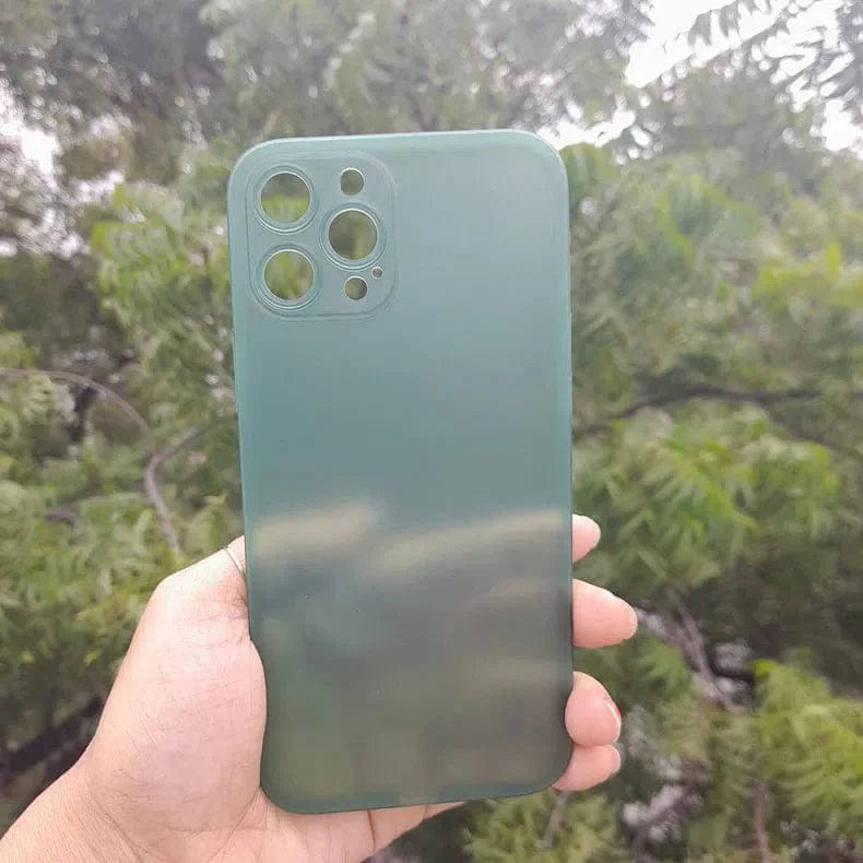 0.4mm Frosted Slim Matte Paper Case for iPhone Back Cases iPhone 11 / Forest Green