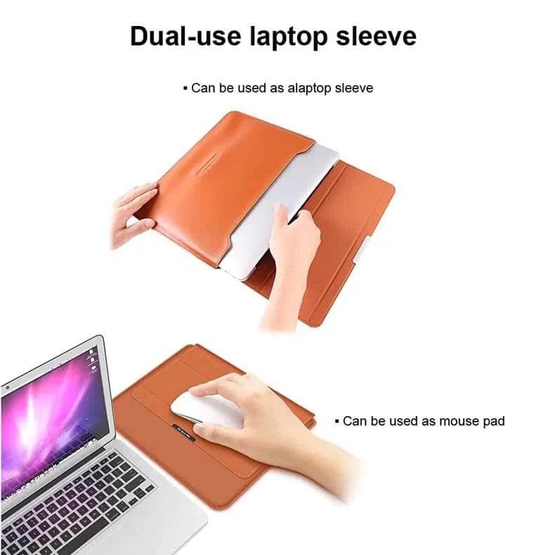 3-in-1 Foldable Multi-Function PU Leather Sleeves Bag for MacBook | Laptop