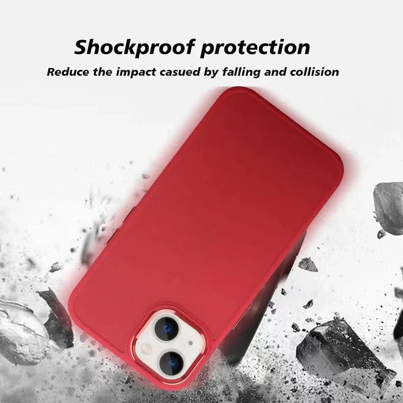 3 in 1 Metal Camera Frame Matte TPU Case for iPhone Back Cases