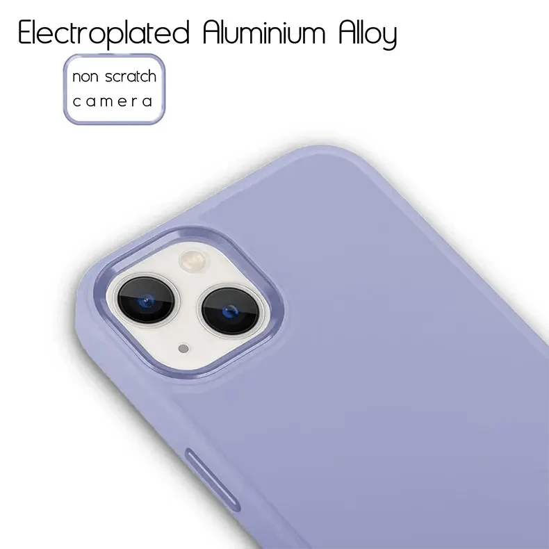 3 in 1 Metal Camera Frame Matte Case for iPhone 13 Pro Max Purple Back Cases