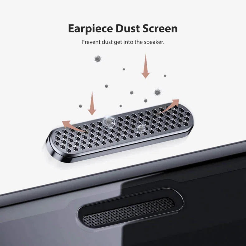 Apple iPhone Speaker Grill Full Anti-Spy Privacy Tempered Glass Screen Protector - A to Z Prime