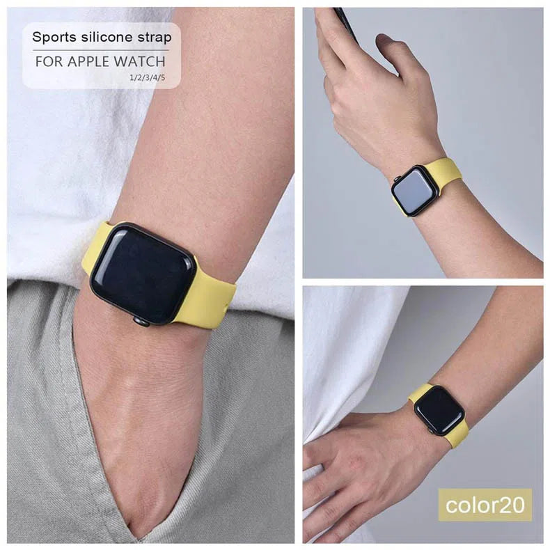 Sports Silicone Band for iWatch 42mm | 44mm | 45mm | Ultra 49mm - A to Z Prime