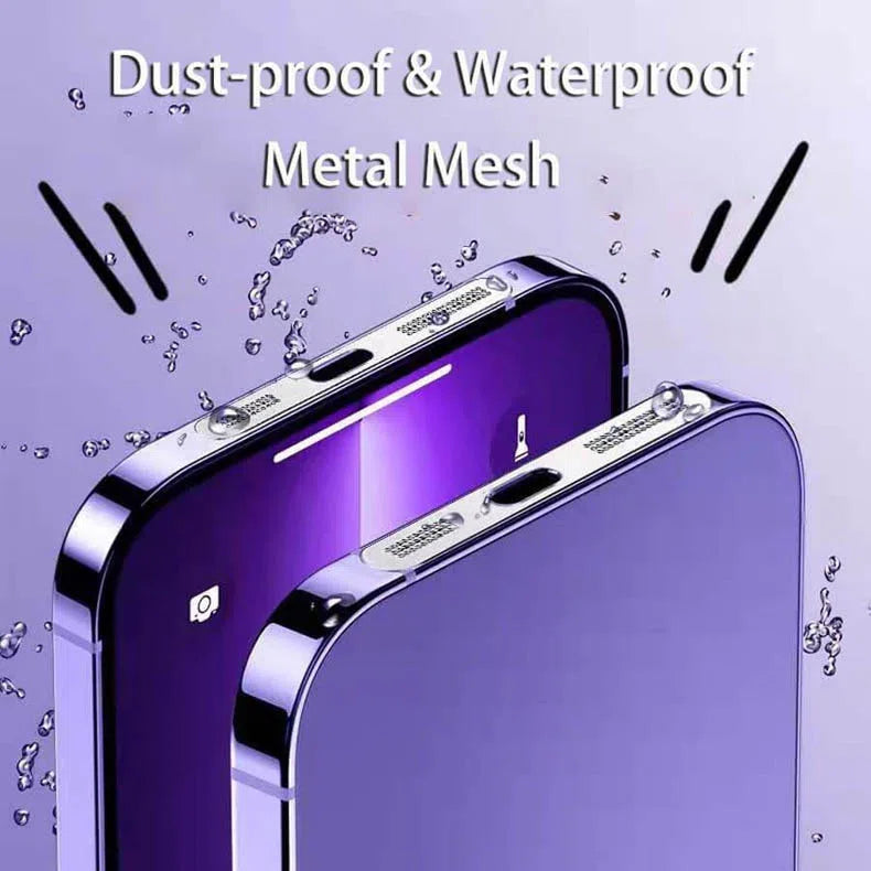 Metallic Dustproof Net Stickers for Apple iPhone Pack of 2 - A to Z Prime