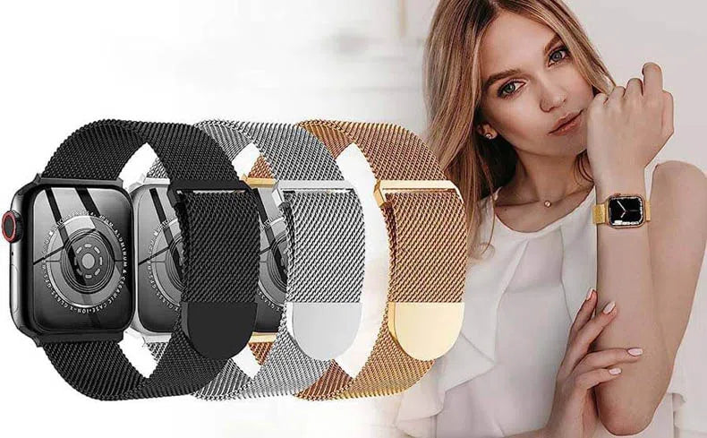 Straps & Bands - Milanese Magnetic Stainless Steel Mesh Clasp Loop Band for Apple Watch - ktusu - Milanese Magnetic Stainless Steel Mesh Clasp Loop Band for Apple Watch - undefined