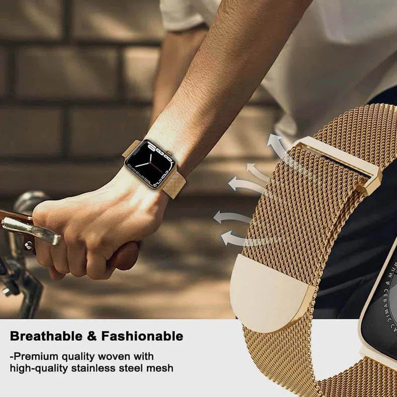 Straps & Bands - Milanese Magnetic Stainless Steel Mesh Clasp Loop Band for Apple Watch - ktusu - Milanese Magnetic Stainless Steel Mesh Clasp Loop Band for Apple Watch - undefined