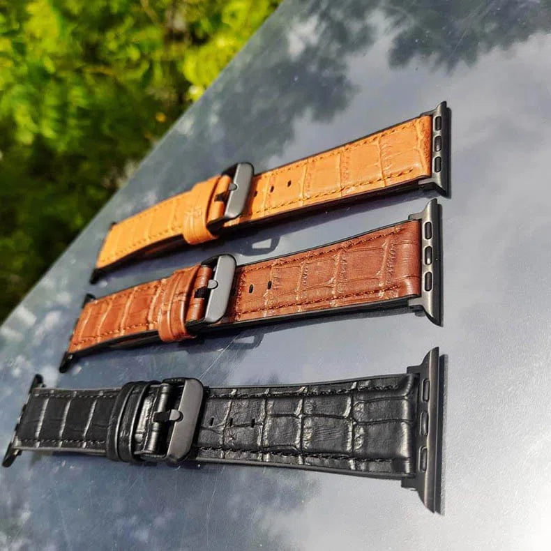 Straps & Bands - Crocodile Leather Texture Silicone Rubber Sports Straps Band for Apple Watch - ktusu - Crocodile Leather Texture Silicone Rubber Sports Straps Band for Apple Watch - undefined