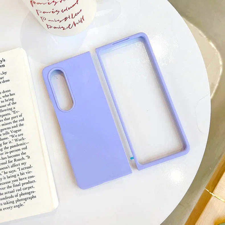 Liquid Silicone Soft Case for Samsung Galaxy Fold Series Samsung Z Fold4 / Lavender Blue Cases & Covers Ktusu
