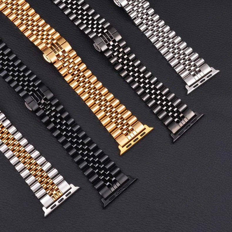 Straps & Bands - New Stainless Steel Metal Link Bracelet Chain Strap for Apple Watch - ktusu - New Stainless Steel Metal Link Bracelet Chain Strap for Apple Watch - undefined