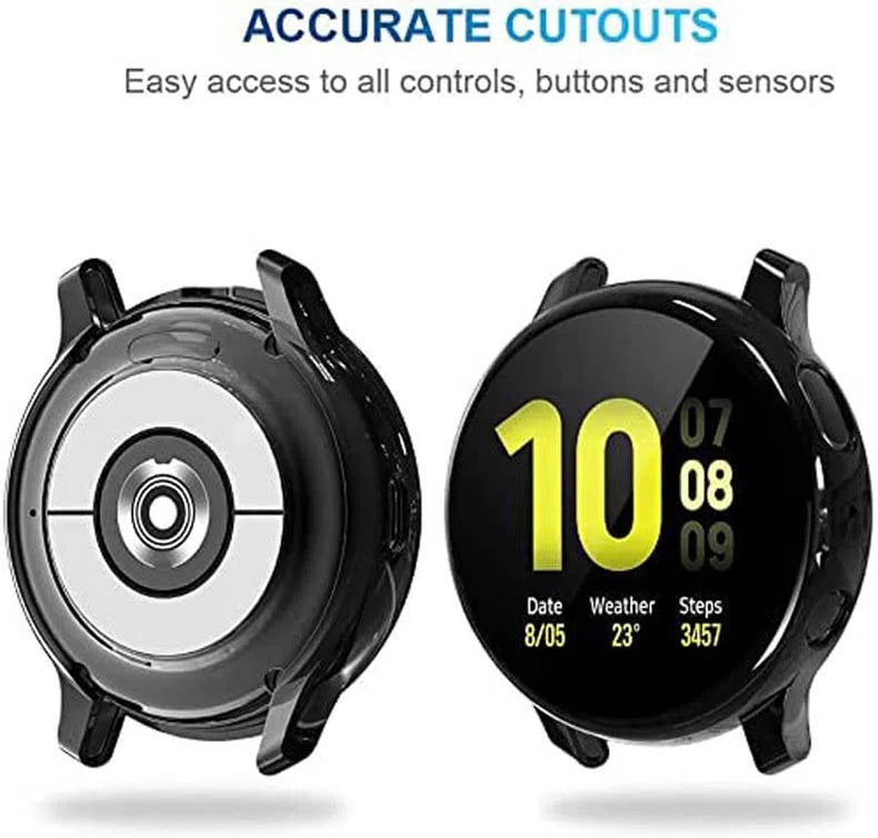 Cases & Covers - Samsung Galaxy Watch 4 (44mm) Soft Silicone Ultra Slim Full Coverage Case for Smartwatches Case - ktusu - Samsung Galaxy Watch 4 (44mm) Soft Silicone Ultra Slim Full Coverage Case for Smartwatches Case - undefined