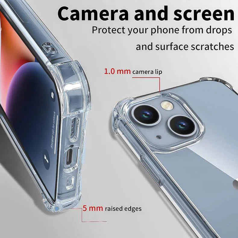 Cases & Covers - Shockproof Transparent Hard Phone Back Case Cover for Apple iPhone - ktusu - Shockproof Transparent Hard Phone Back Case Cover for Apple iPhone - undefined