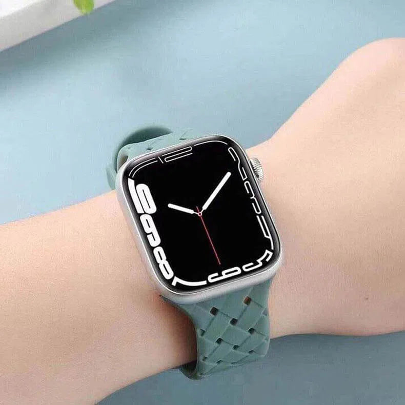 Braided Weave Breathable Soft Silicone Strap Band for Apple Watch - A to Z Prime