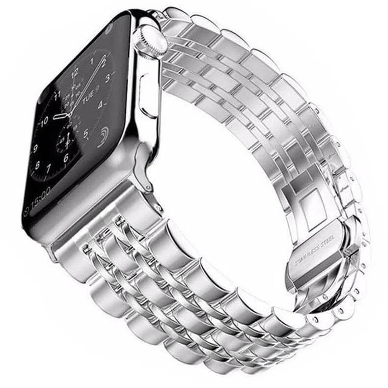 Straps & Bands - Dual Link Stainless Steel Metal Bracelet Chain Strap for Apple Watch - ktusu - Dual Link Stainless Steel Metal Bracelet Chain Strap for Apple Watch - undefined