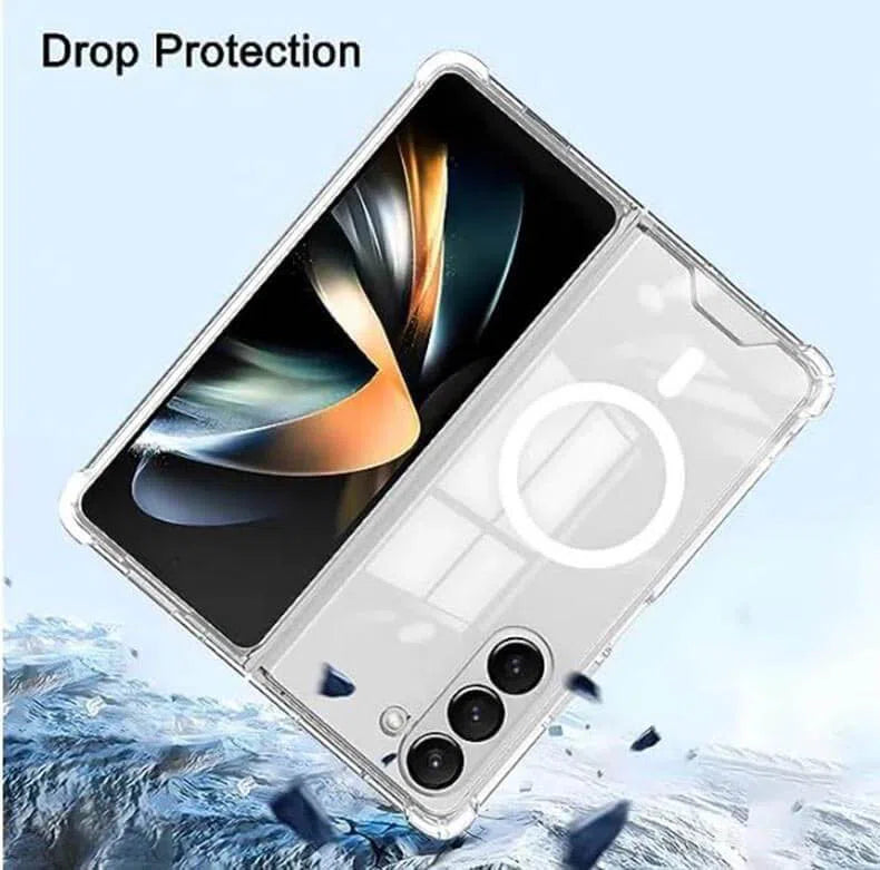 Cases & Covers - Samsung Galaxy Z Fold5 Magnetic MagSafe Clear Transparent Phone Back Case Cover - ktusu - Samsung Galaxy Z Fold5 Magnetic MagSafe Clear Transparent Phone Back Case Cover - undefined