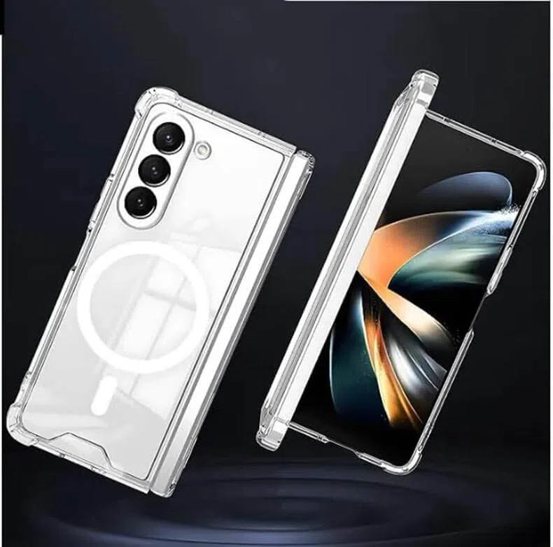 Samsung Galaxy Z Fold5 Magnetic MagSafe Clear Transparent Phone Back Case Cover Cases & Covers Ktusu