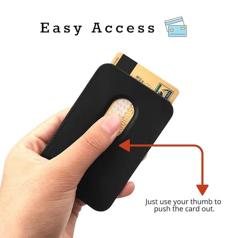 PU Magnetic Card Wallet Holder with MagSafe Card Holder Ktusu