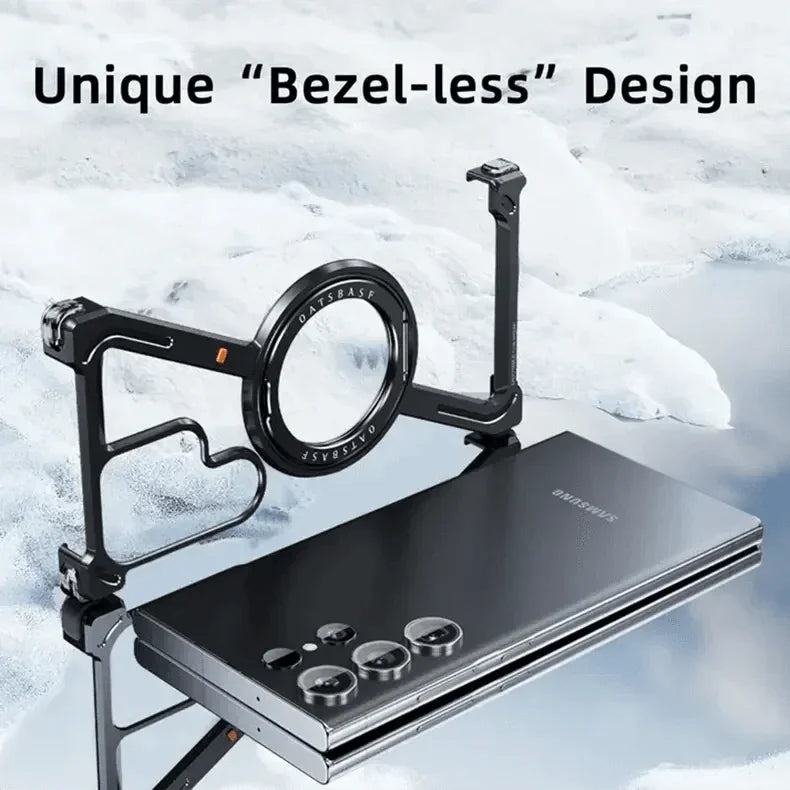 360 Degree Kickstand Aluminum Frameless Case for Samsung S24 Ultra