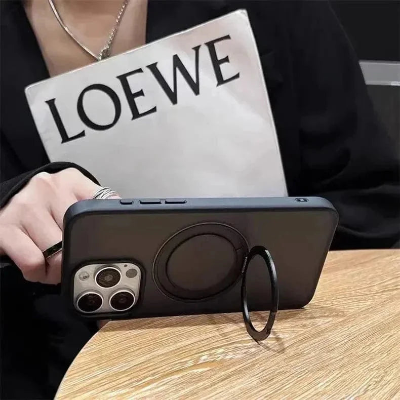 360 Degree Rotatable Magnetic Kickstand Shockproof Hard Case for iPhone 15