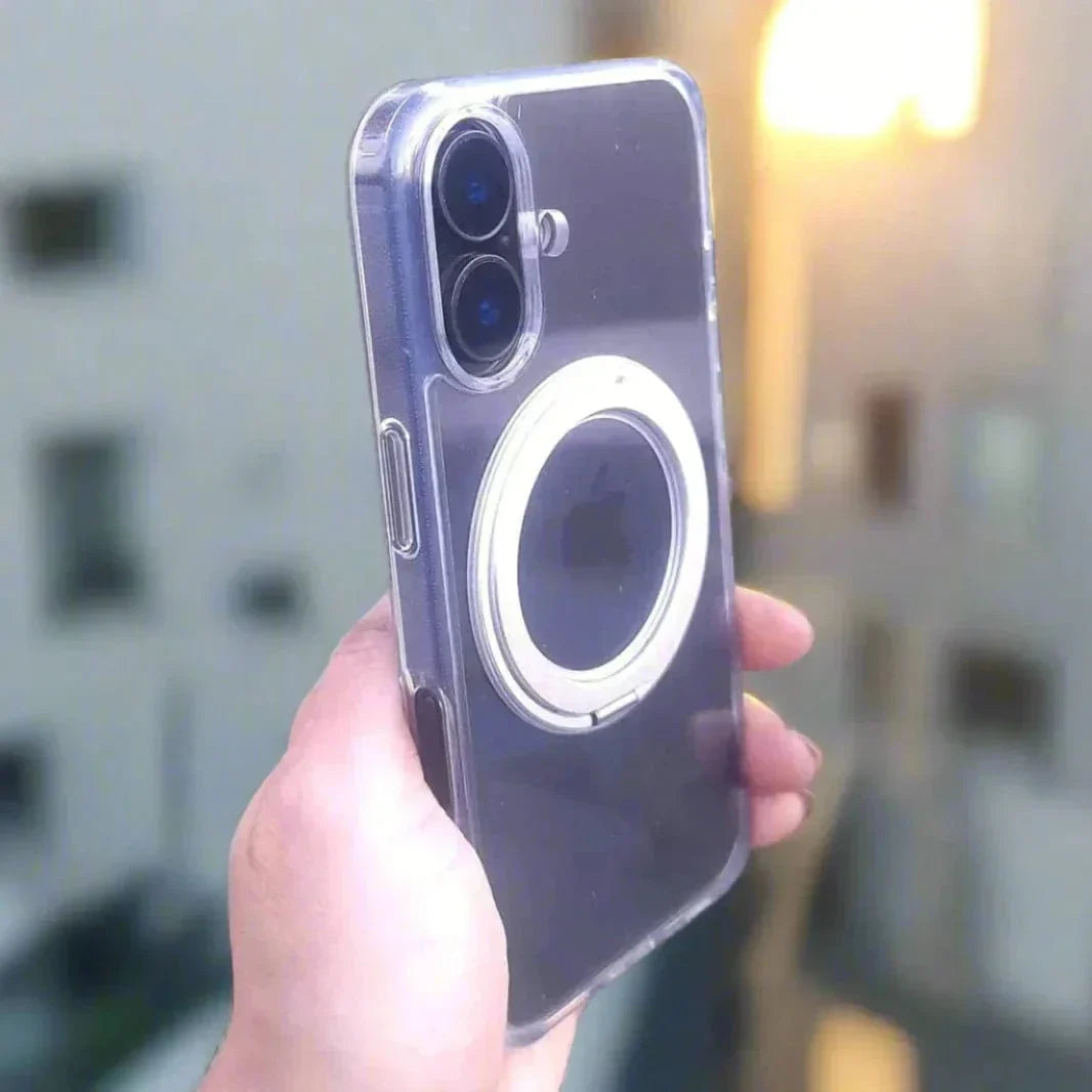 360 Degree Rotatable Magnetic Kickstand Shockproof Hard Case for iPhone 16 Pro