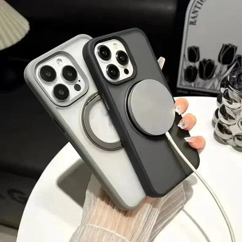 360 Degree Rotatable Magnetic Kickstand Shockproof Hard Case for iPhone 16 Pro Max