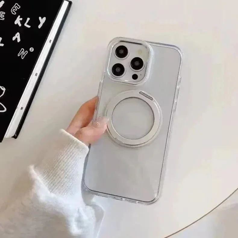 360 Degree Rotatable Magnetic Kickstand Shockproof Hard Case for iPhone 16 Pro Max