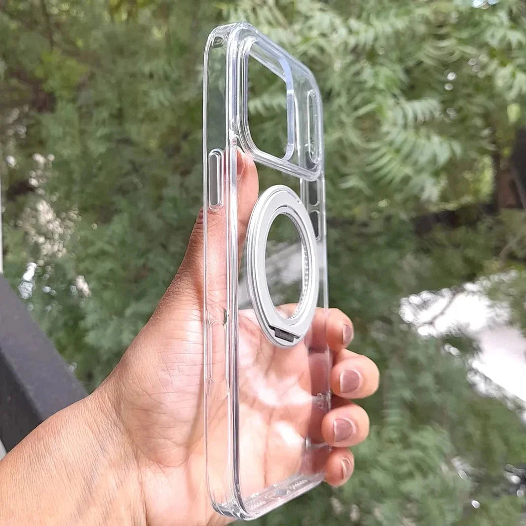 360 Degree Rotatable Magnetic Kickstand Shockproof Hard Case for iPhone 17 Pro Max