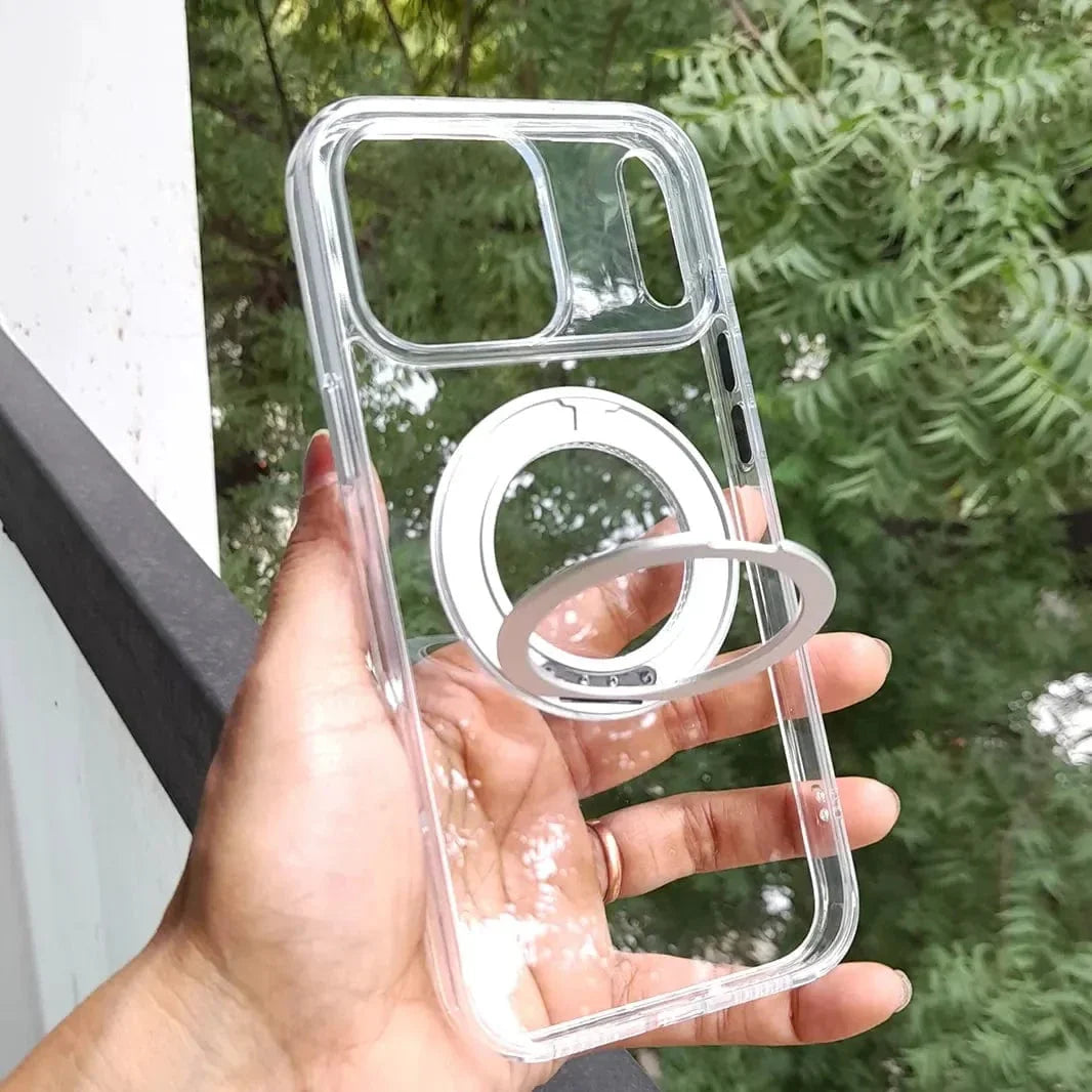 360 Degree Rotatable Magnetic Kickstand Shockproof Hard Case for iPhone 17 Pro