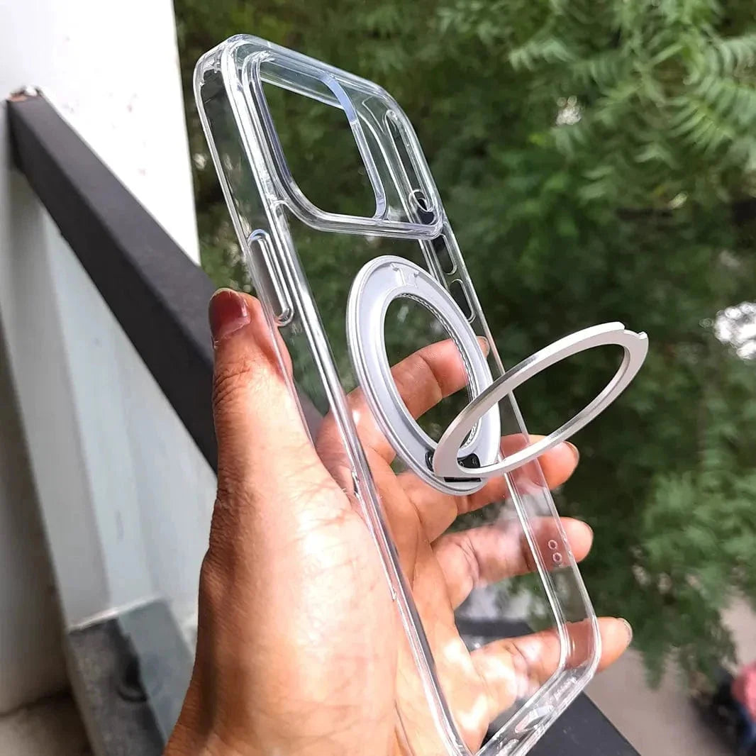 360 Degree Rotatable Magnetic Kickstand Shockproof Hard Case for iPhone 17 Pro Max