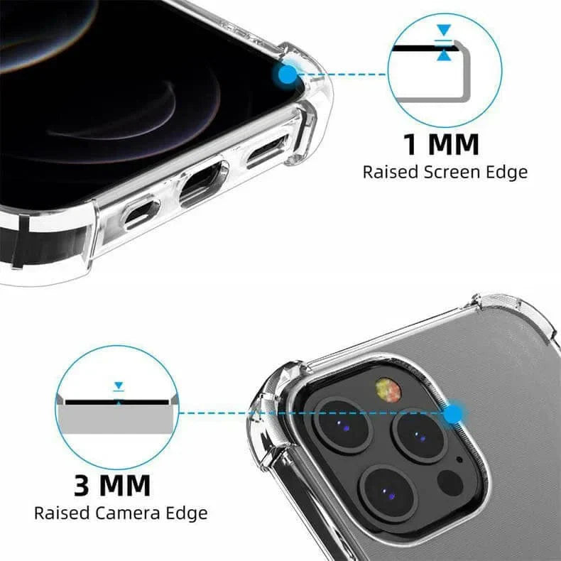 360 Degree Shockproof Soft TPU Phone Back Case for Apple iPhone