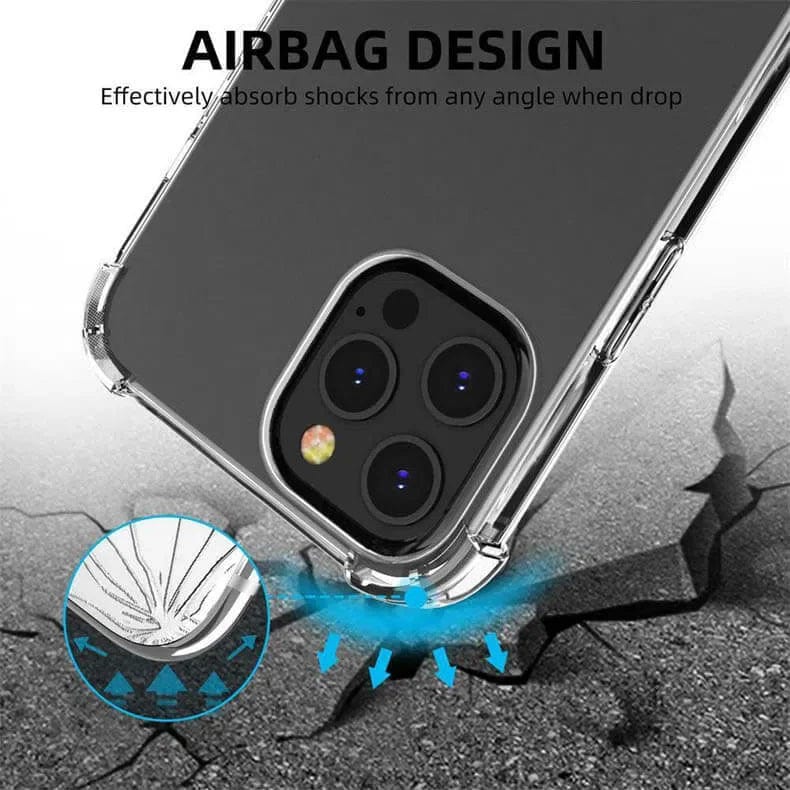 360 Degree Shockproof Soft TPU Phone Back Case for Apple iPhone