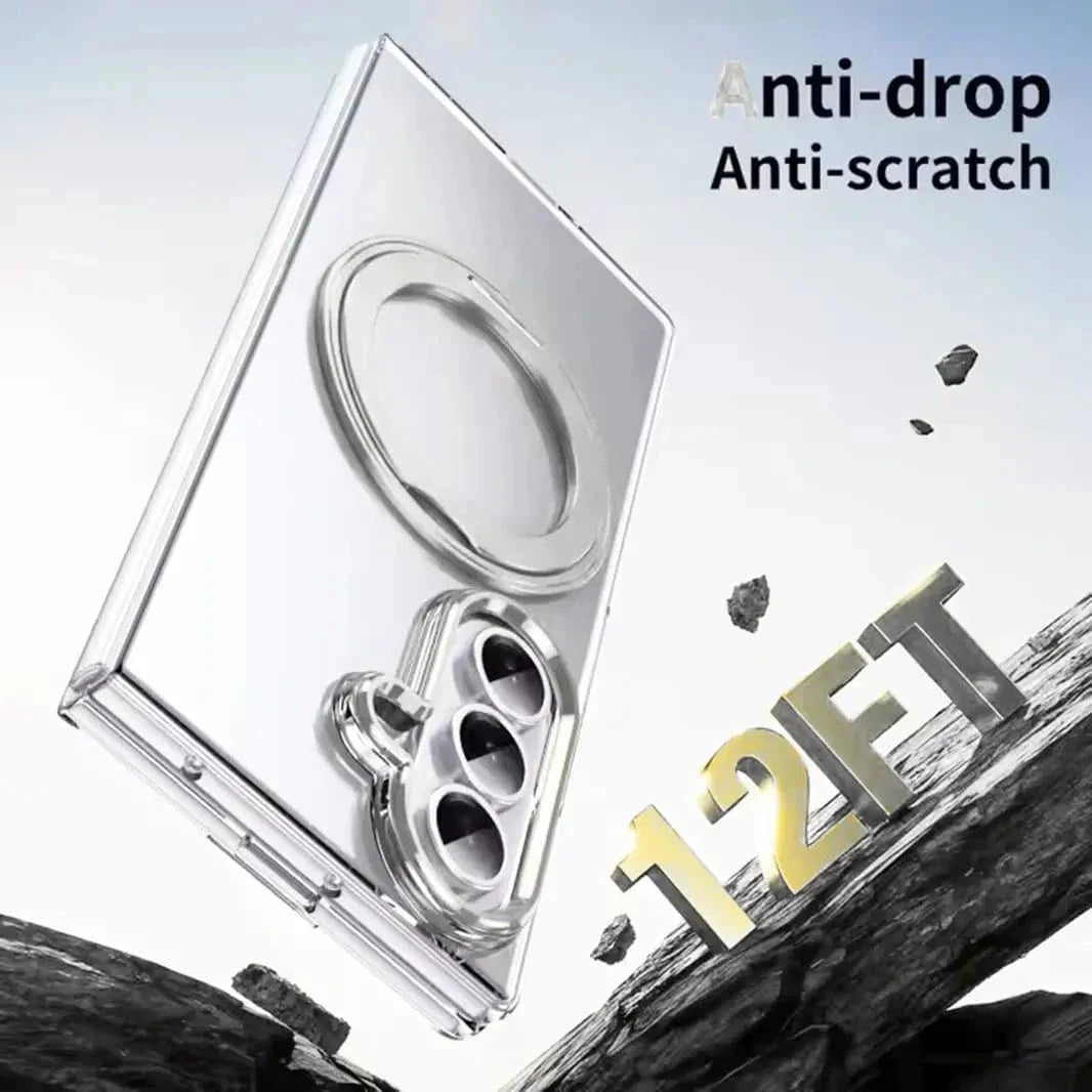 360°Rotatable Ring Kickstand Transparent Hard Case for Samsung Z Fold5